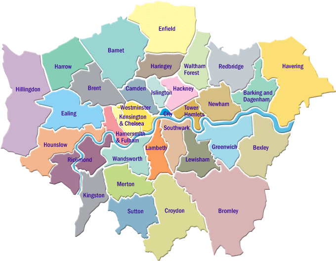 Areas Covered Greater London